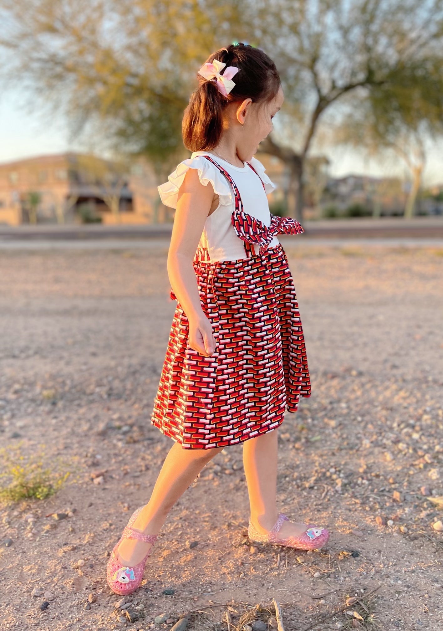Girl's Big Bow Dress