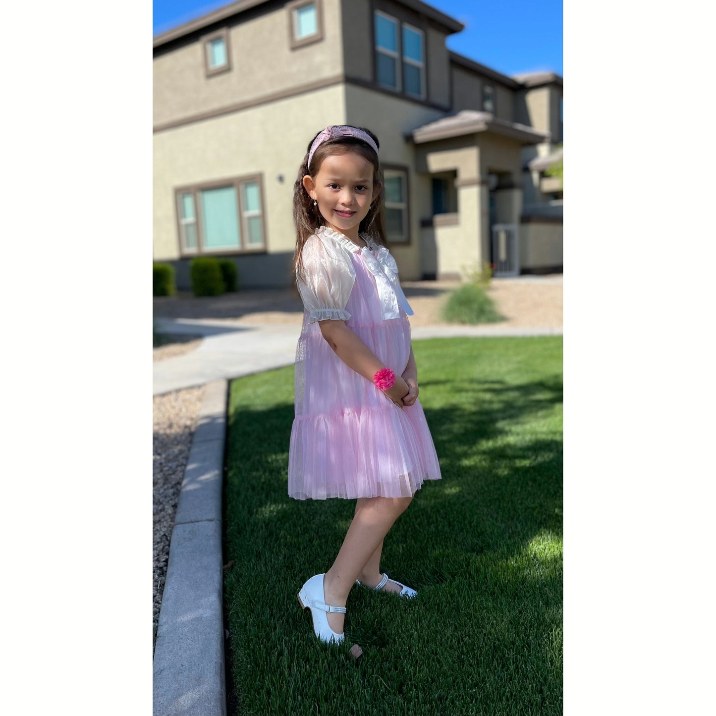 Girls Half Sleeve Dress