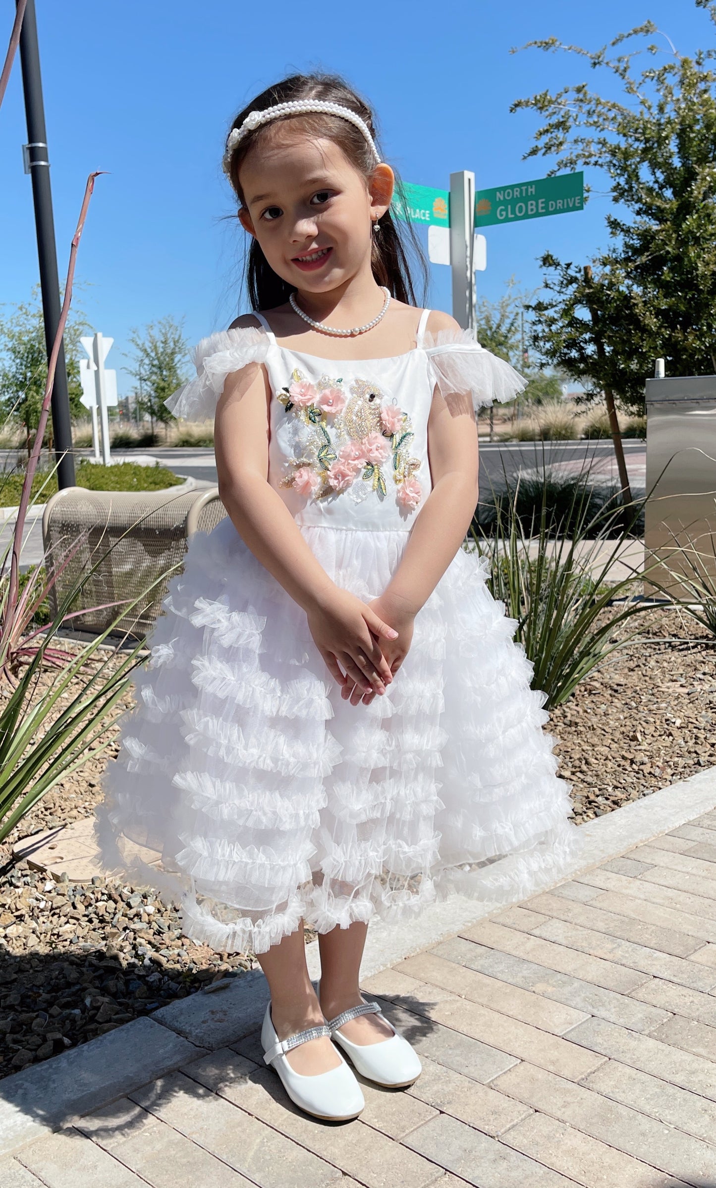 Short Sleeve Tulle Dress