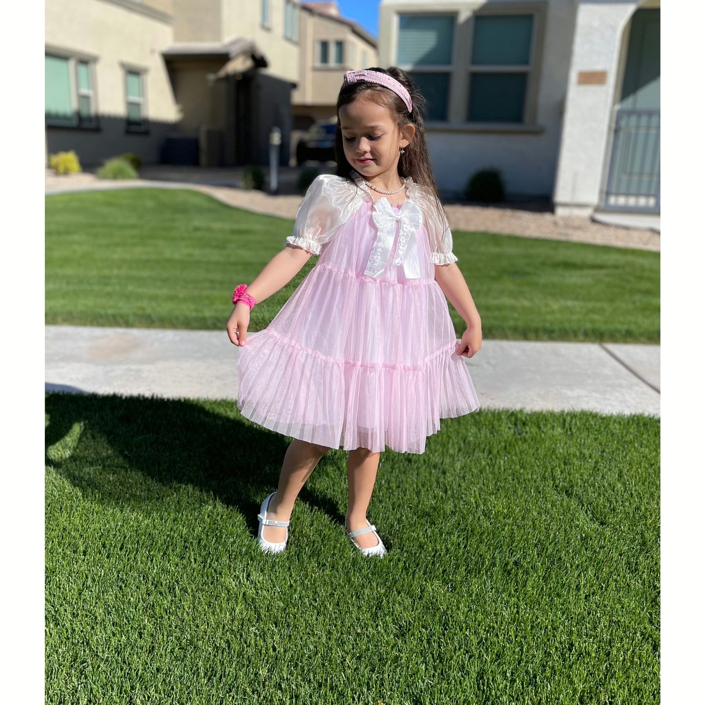 Girls Half Sleeve Dress