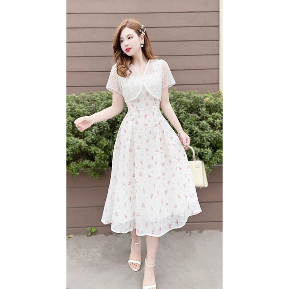 White Floral Dress