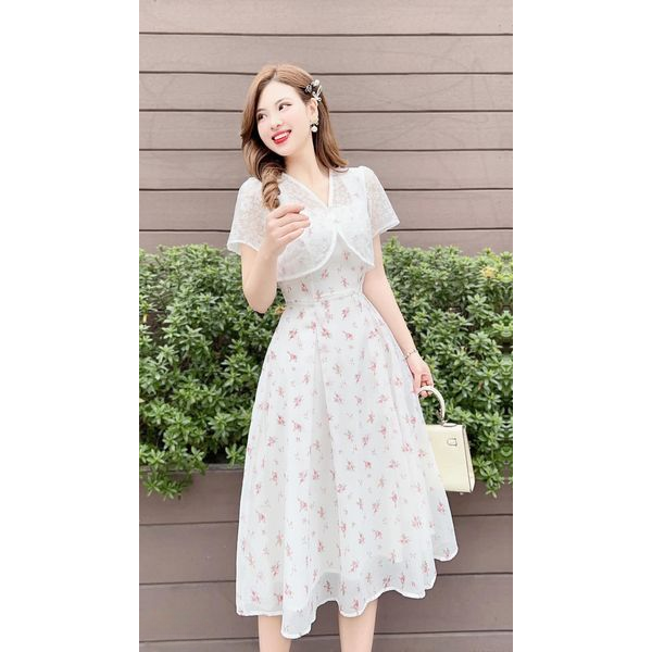 White Floral Dress