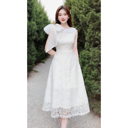 Han Lace Dress White